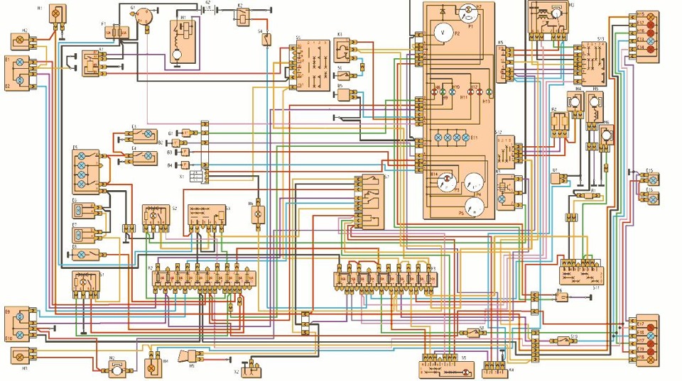 Электрическая схема газель 3302 двигатель 406 цветная