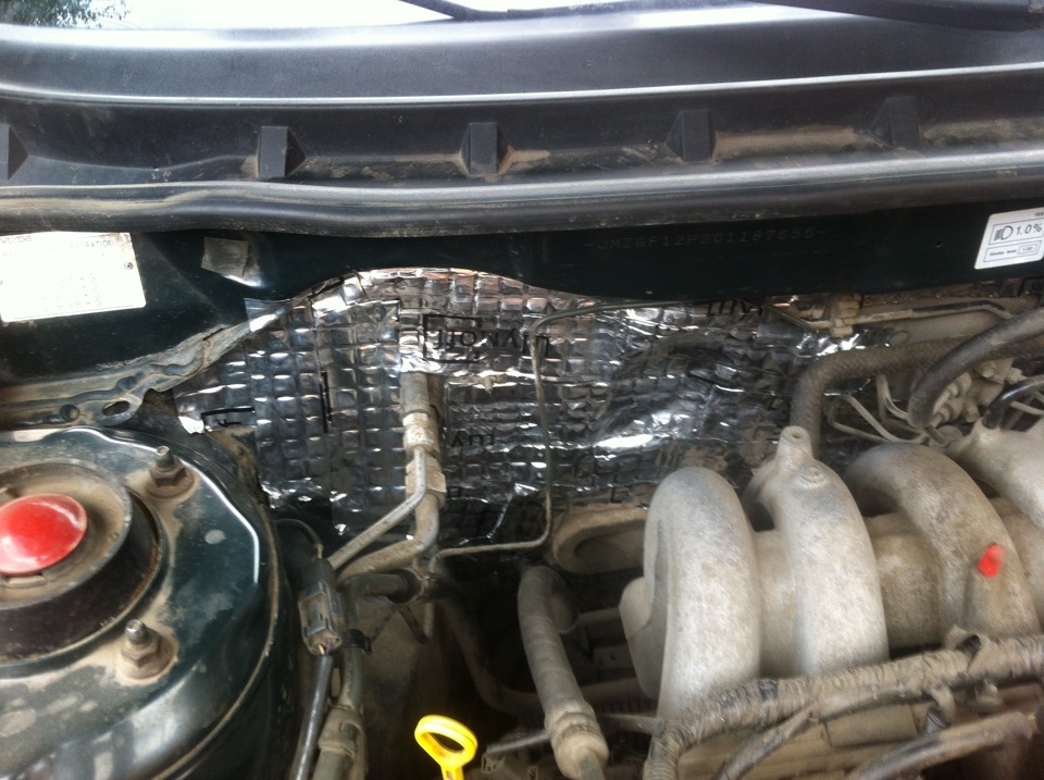 Продолжение шумоизоляции — Mazda 626 V (GF), 1,8 л, 1998 года ...