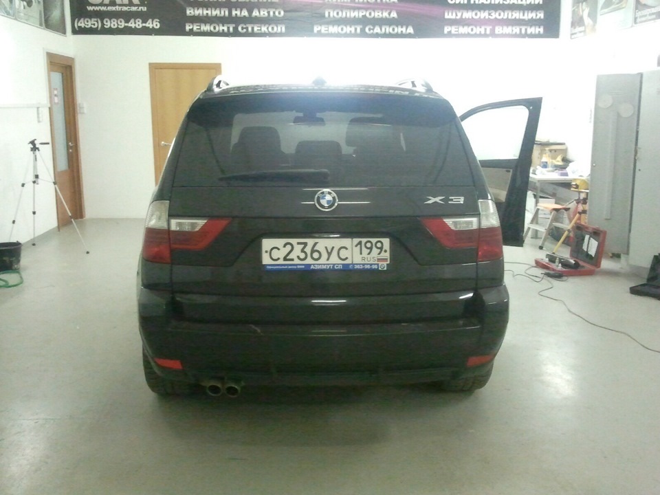Пленка, е-bay и баллончик черной краски — BMW X3 (E83), 2,5 л, 2009 ...