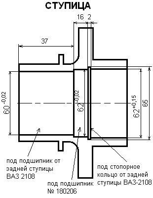 Ступичный подшипник чертеж