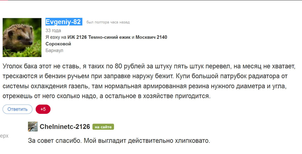 Фото в бортжурнале ИЖ 2126