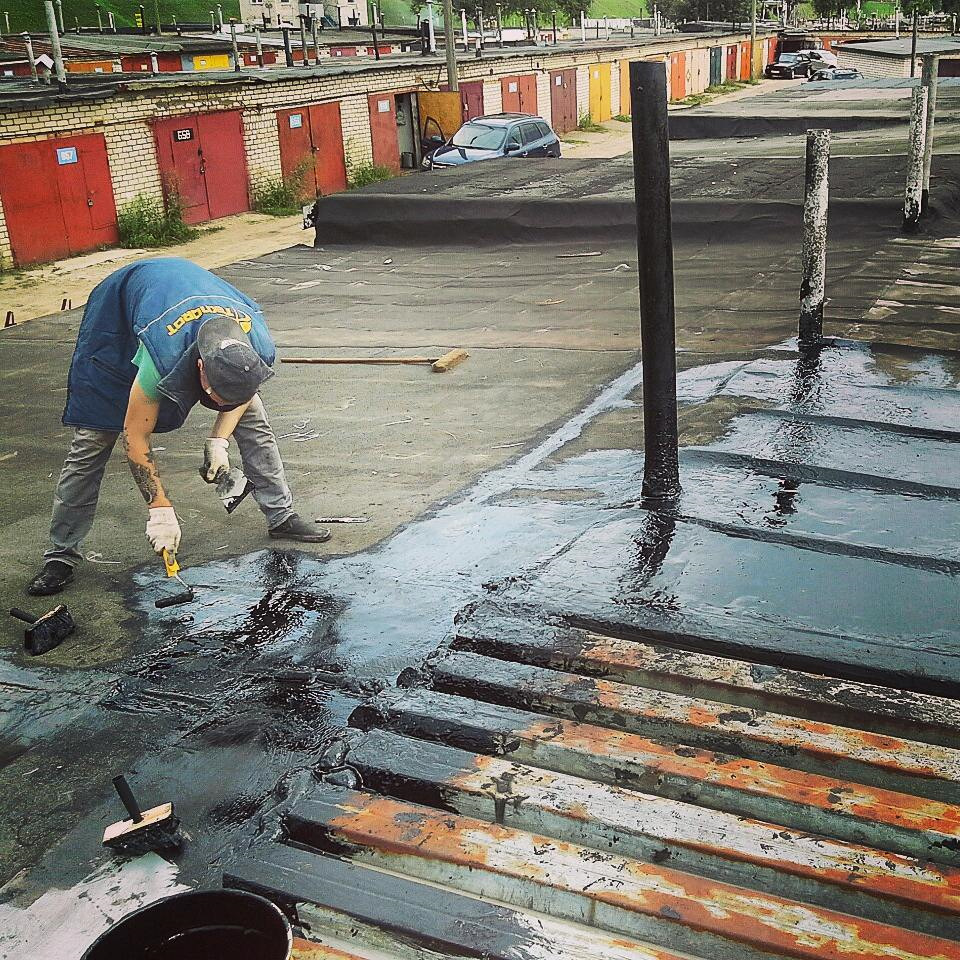 Покрыть бетонную крышу
