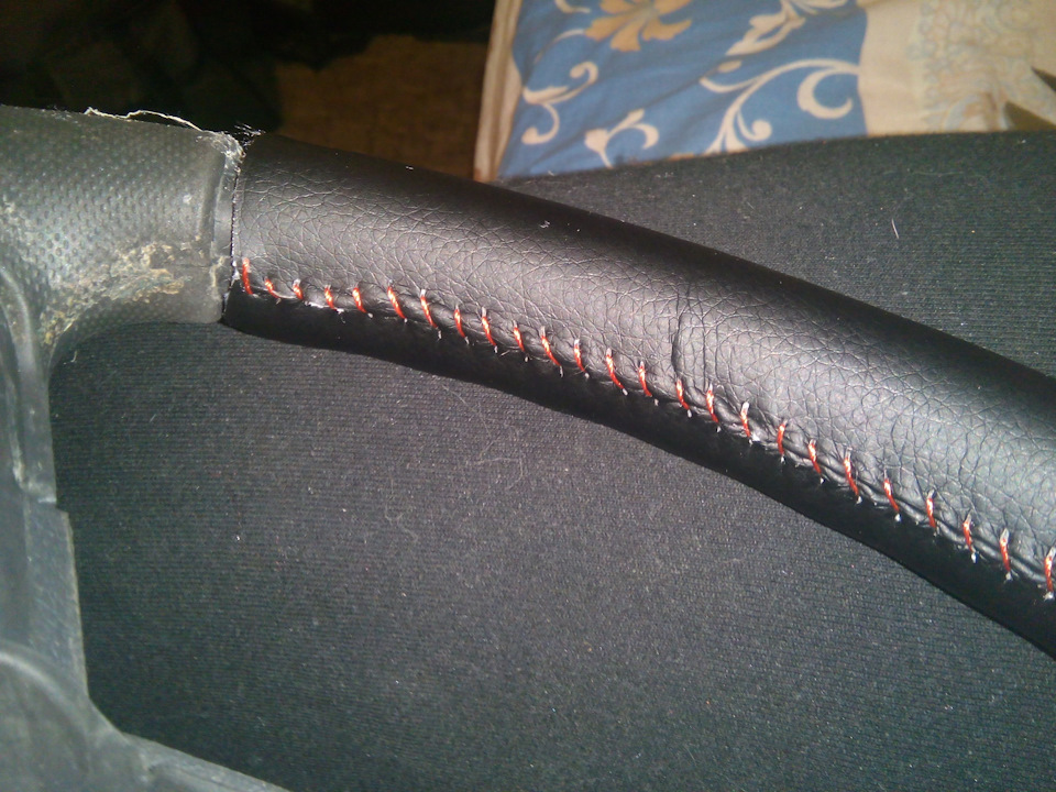 Пошив #1. Попробовал обтянуть часть руля в экокожу — Сообщество «Новый ...