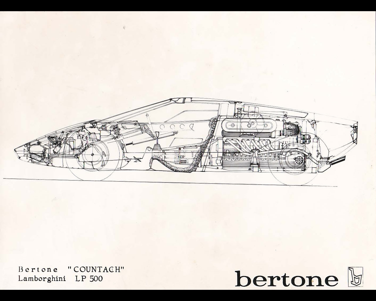 Lamborghini aventador чертеж