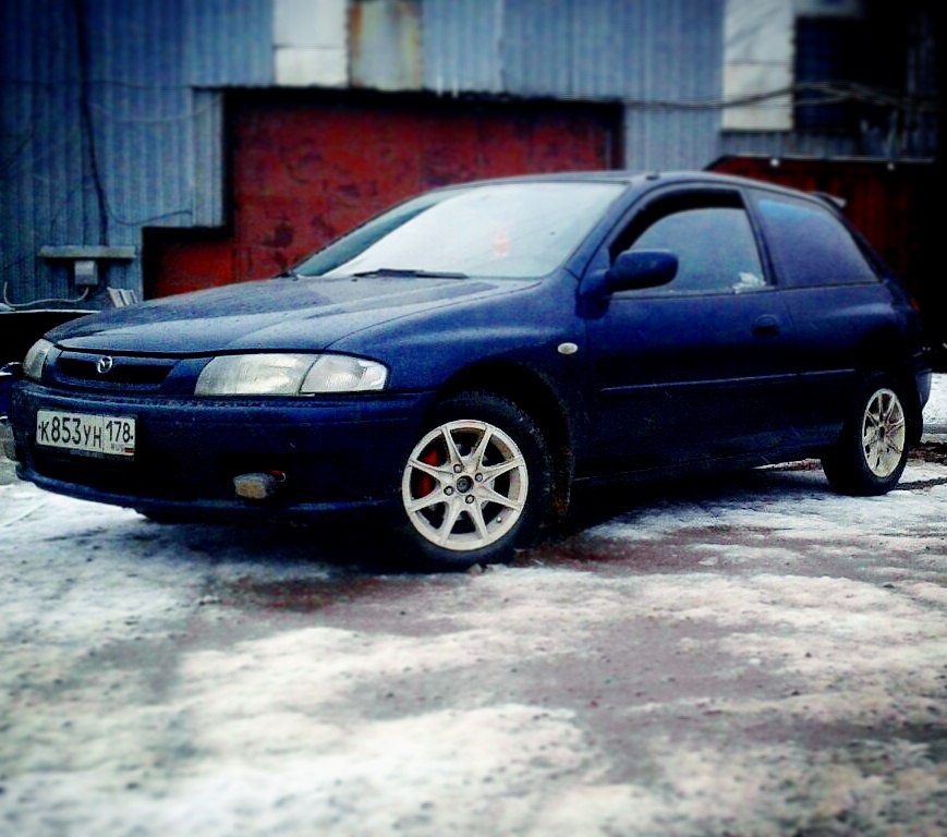 Пескоструй зимних дисков и покраска оных. — Mazda 323 VI, 1,5 л, 2000 ...