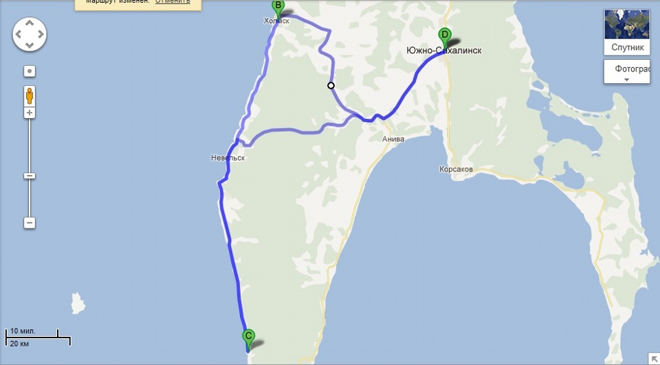 Карта южно сахалинска со спутника в реальном времени