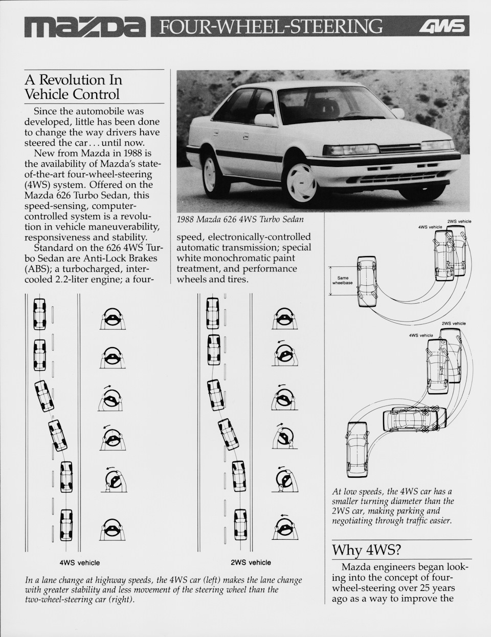 4WS #1. Начало положено. — Mazda 626 III (GD), 2 л, 1988 года | тюнинг |  DRIVE2