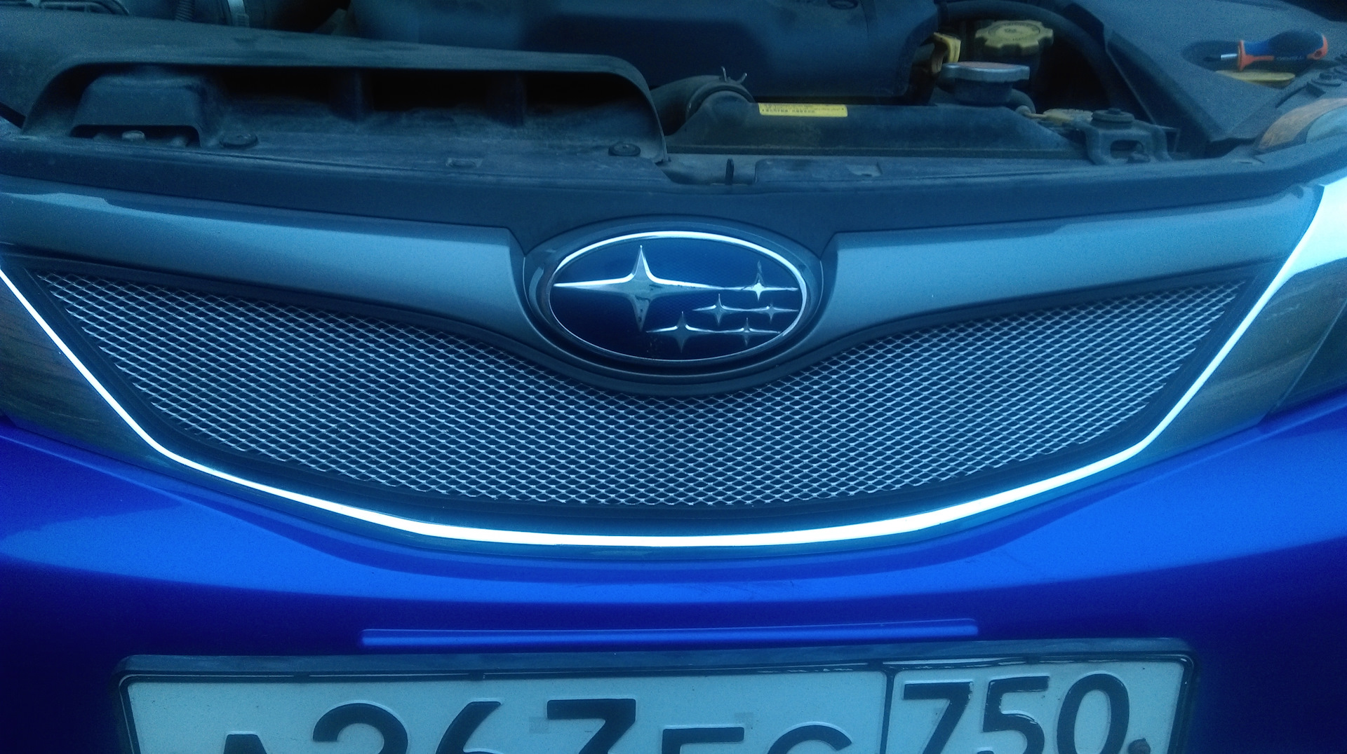 Тюнинговая решетка радиатора — Subaru Impreza (GE/GH), 2 л, 2008 года ...