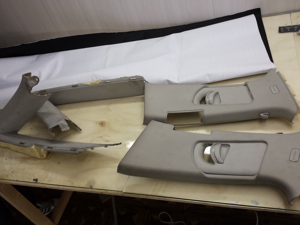 Перетяжка потолка и боковых стоек в алькантару — DRIVE2