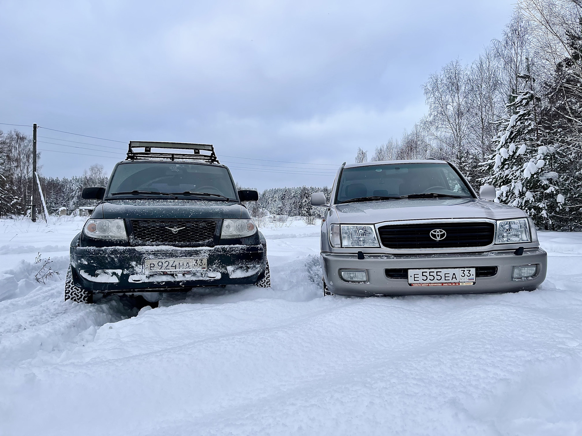 Видео: Снежный off-road новичков😄👌🏽УАЗ и КРУЗЕР — Toyota Land Cruiser  100, 4,2 л, 2002 года | видео | DRIVE2