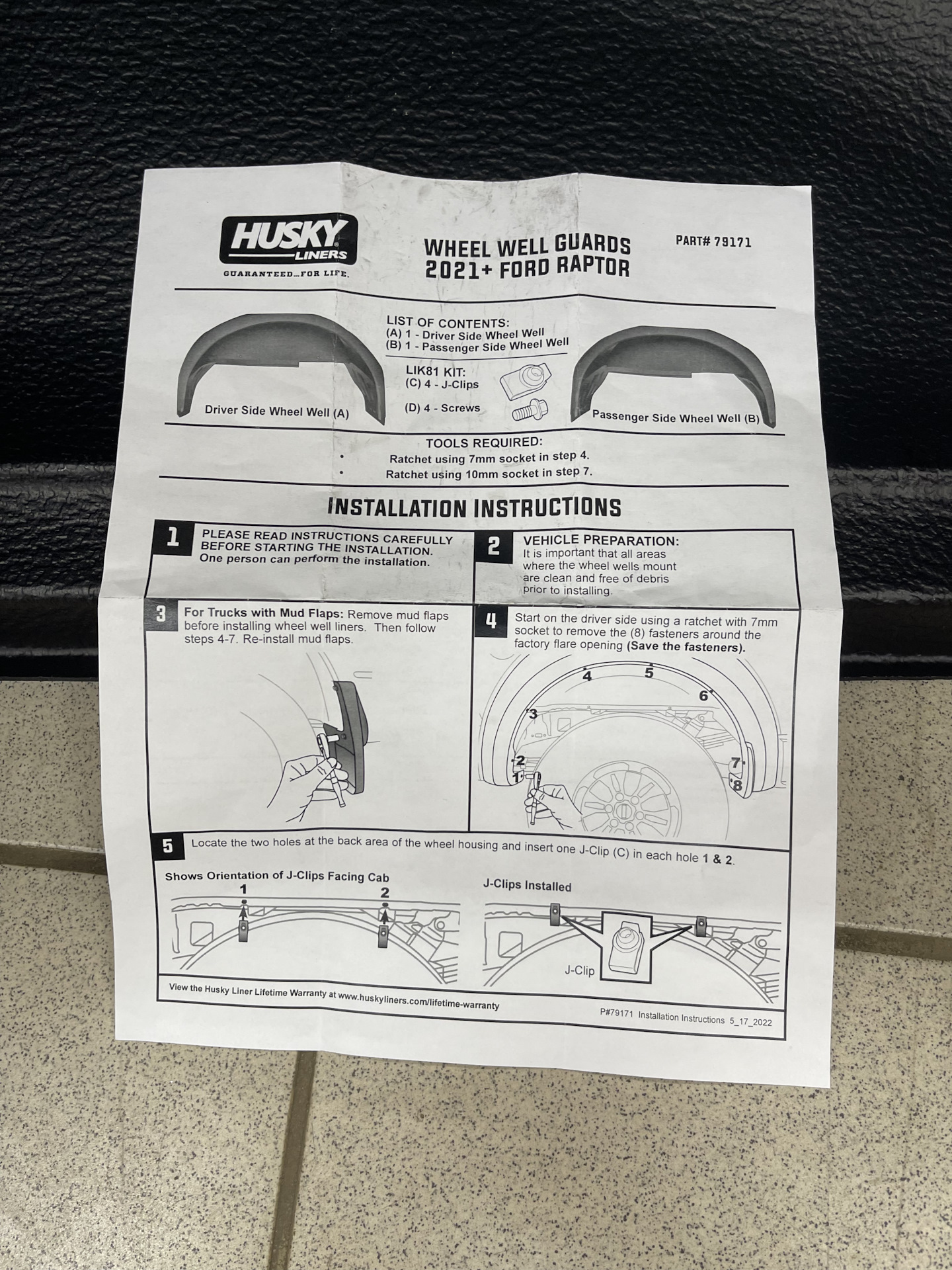 Ставим задние Подкрылки. — Ford F-Series (13G), 3,5 л, 2022 года ...