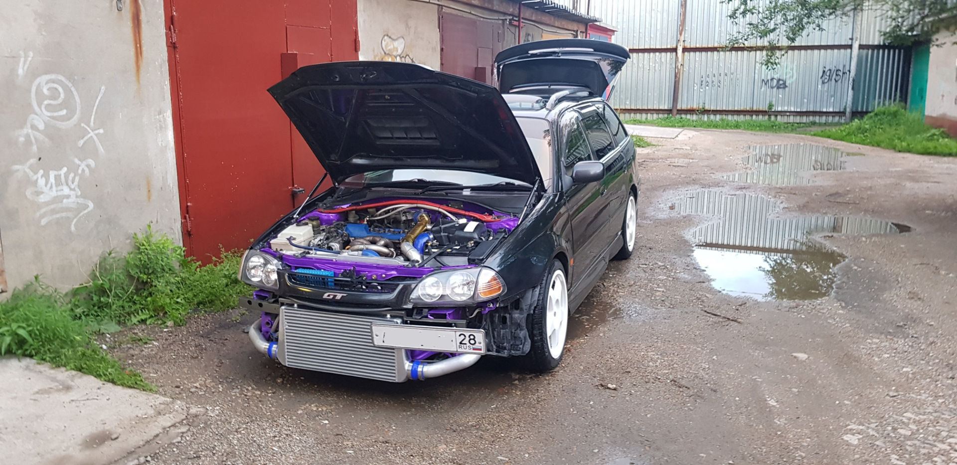 Установка нового фронтальника… — Toyota Caldina (210), 2 л, 1998 года ...
