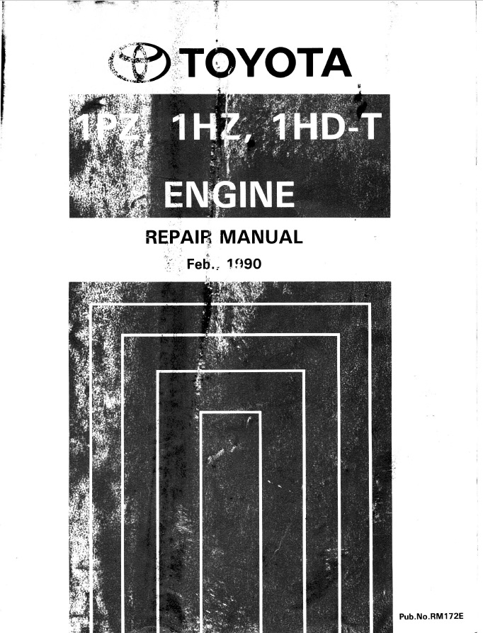 Toyota Engine repair manual (1PZ, 1HZ, 1HD-T) — Toyota Land Cruiser 80