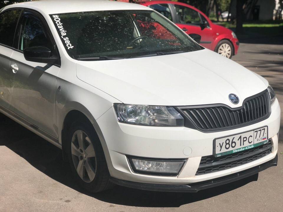 Бампер шкода рапид. Шкода Рапид 1g. Skoda Rapid сплиттер.