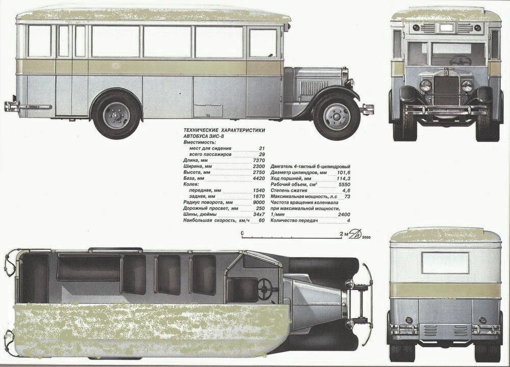 Автобус зис 8 чертежи