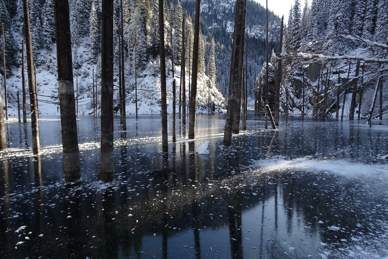 Каинды озеро фото зимой