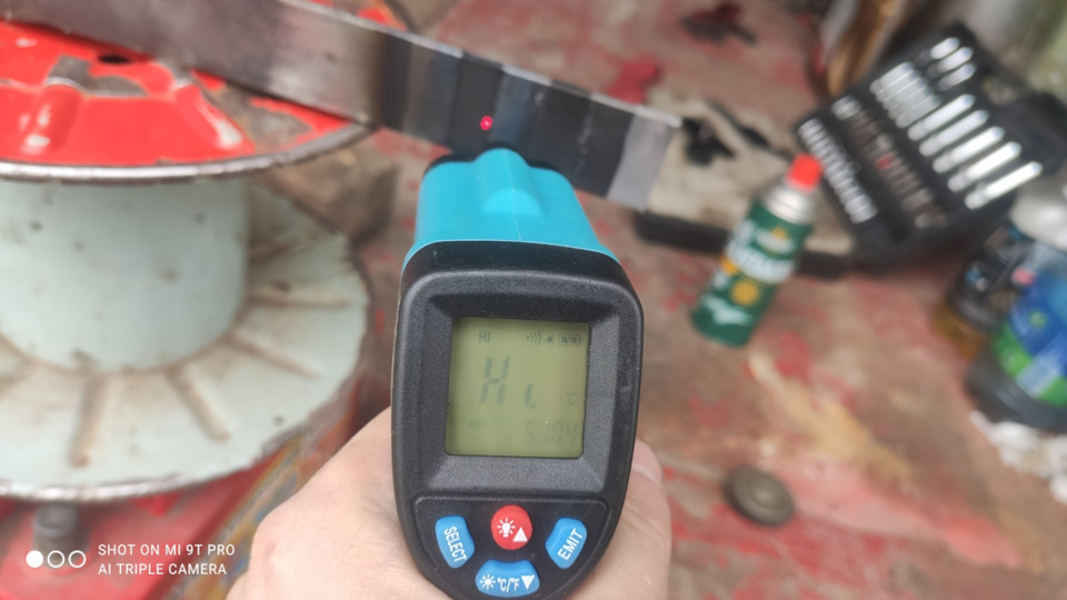 Температура в точке прожига 550-600°, т.к. мой пирометр до 550° — Opel Astra H