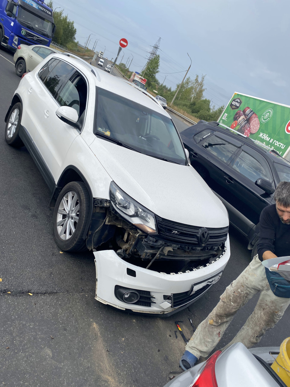 Попал в первое ДТП — Volkswagen Tiguan (1G), 2 л, 2012 года | ДТП | DRIVE2