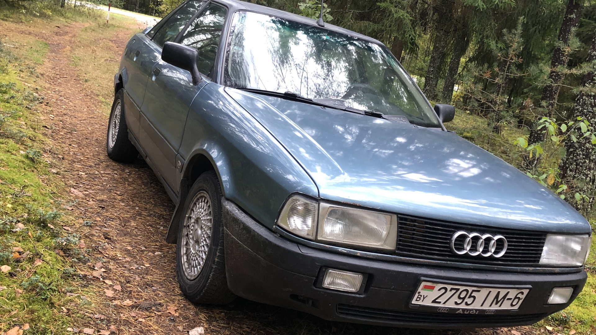 Audi 80 (B3) 1.8 бензиновый 1987 | Серо-синий перламутр на DRIVE2