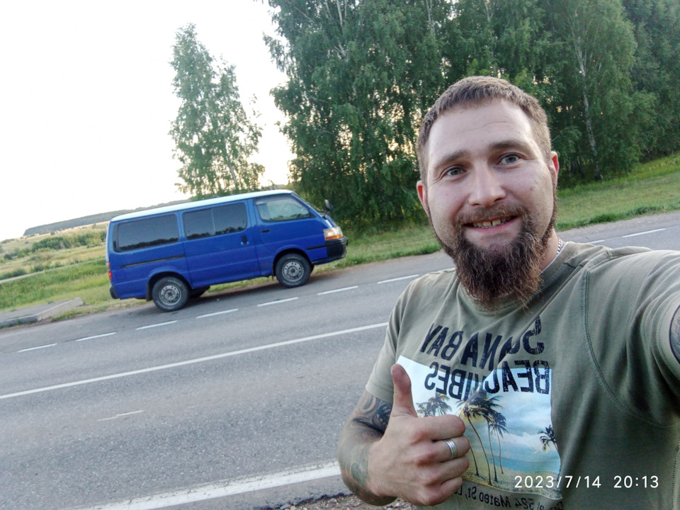 Первая поездка после ремонта и сборки — Toyota HiAce (H100), 2,4 л ...