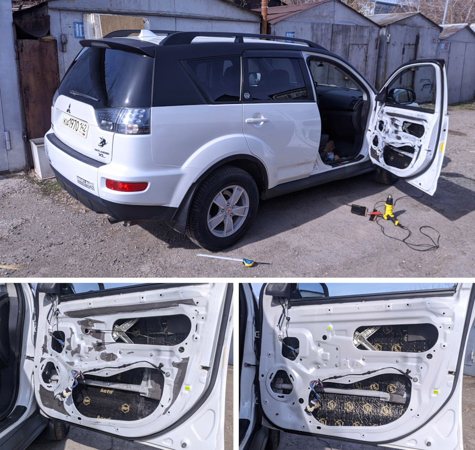 12V на окна задних дверей и восстановление шумоизоляции — Mitsubishi  Outlander XL, 2,4 л, 2011 года | электроника | DRIVE2