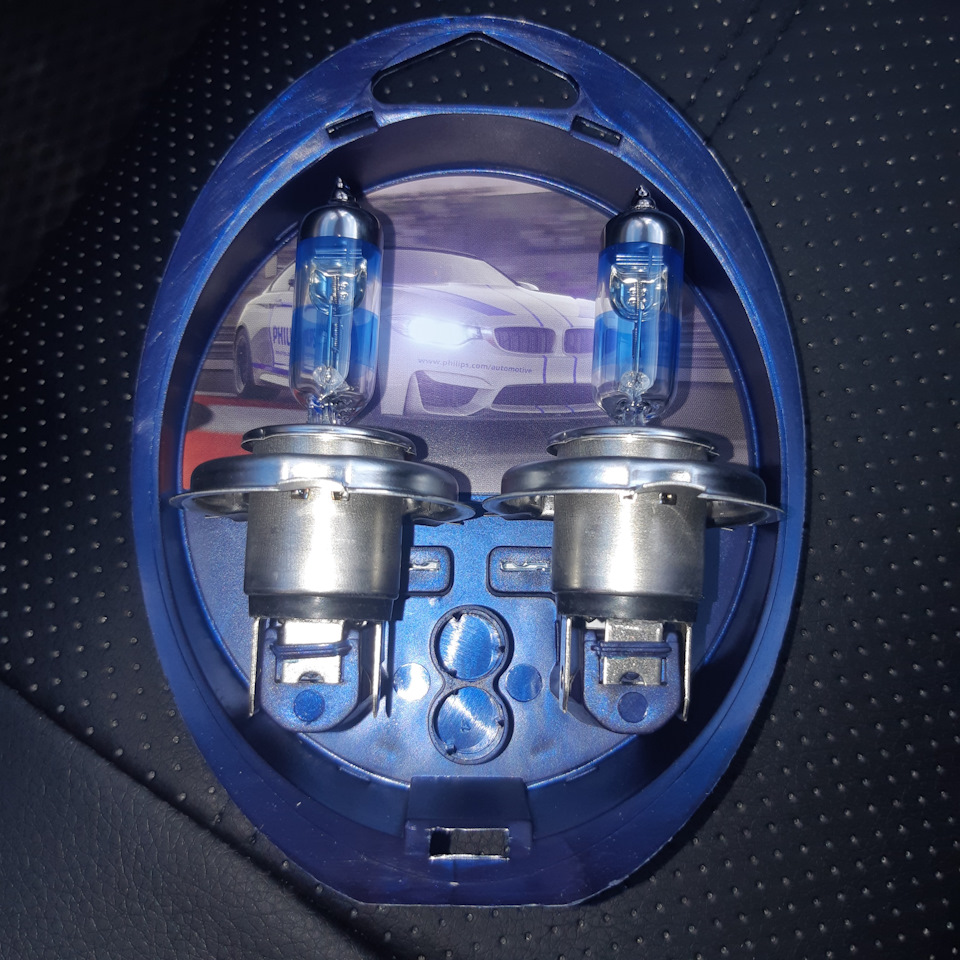 Лампы PHILIPS RACINGVISION +150% H4 (Часть 1). — Lada Гранта, 1,6 л ...