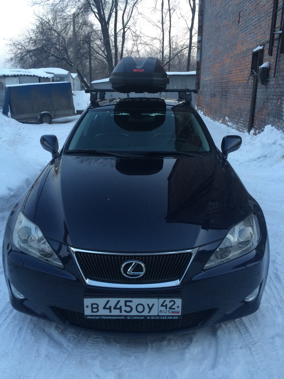 Установка бокса на крышу. — Lexus IS II, 2,5 л, 2006 года | стайлинг |  DRIVE2