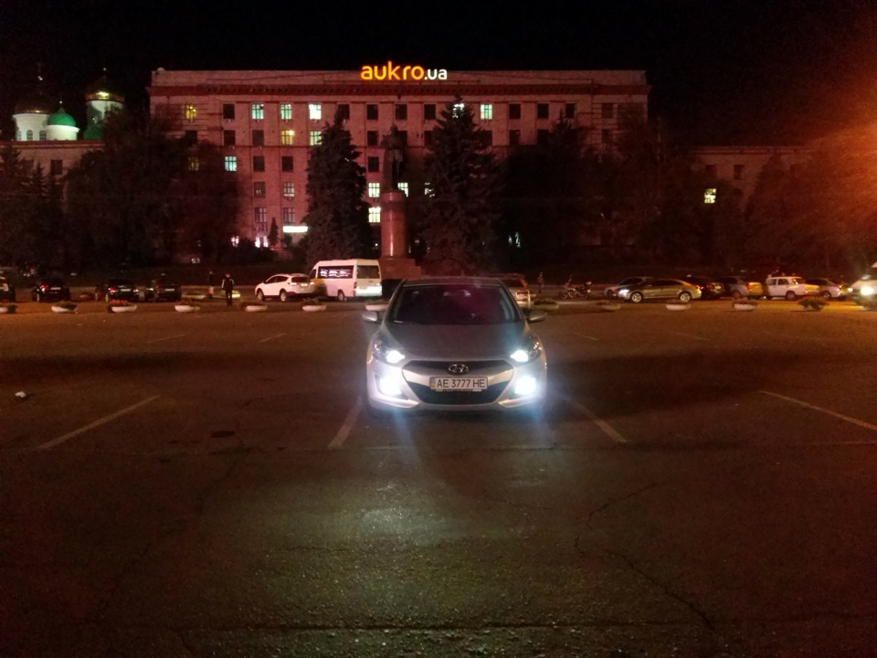 Ночные фото как светят птф с галогенками Silver Star 5000K — Hyundai ...