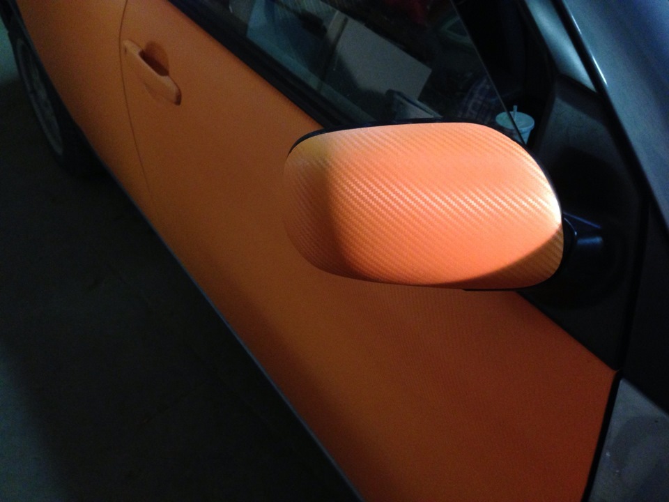 Замена цвета с штатного Сероголубого на Яркооранжевый 3D Карбон ч.5