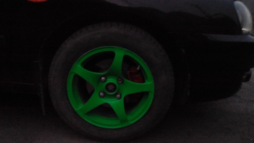 Салатовые диски .финиш !.. Наконец та я их покрасил) — Hyundai Elantra ...