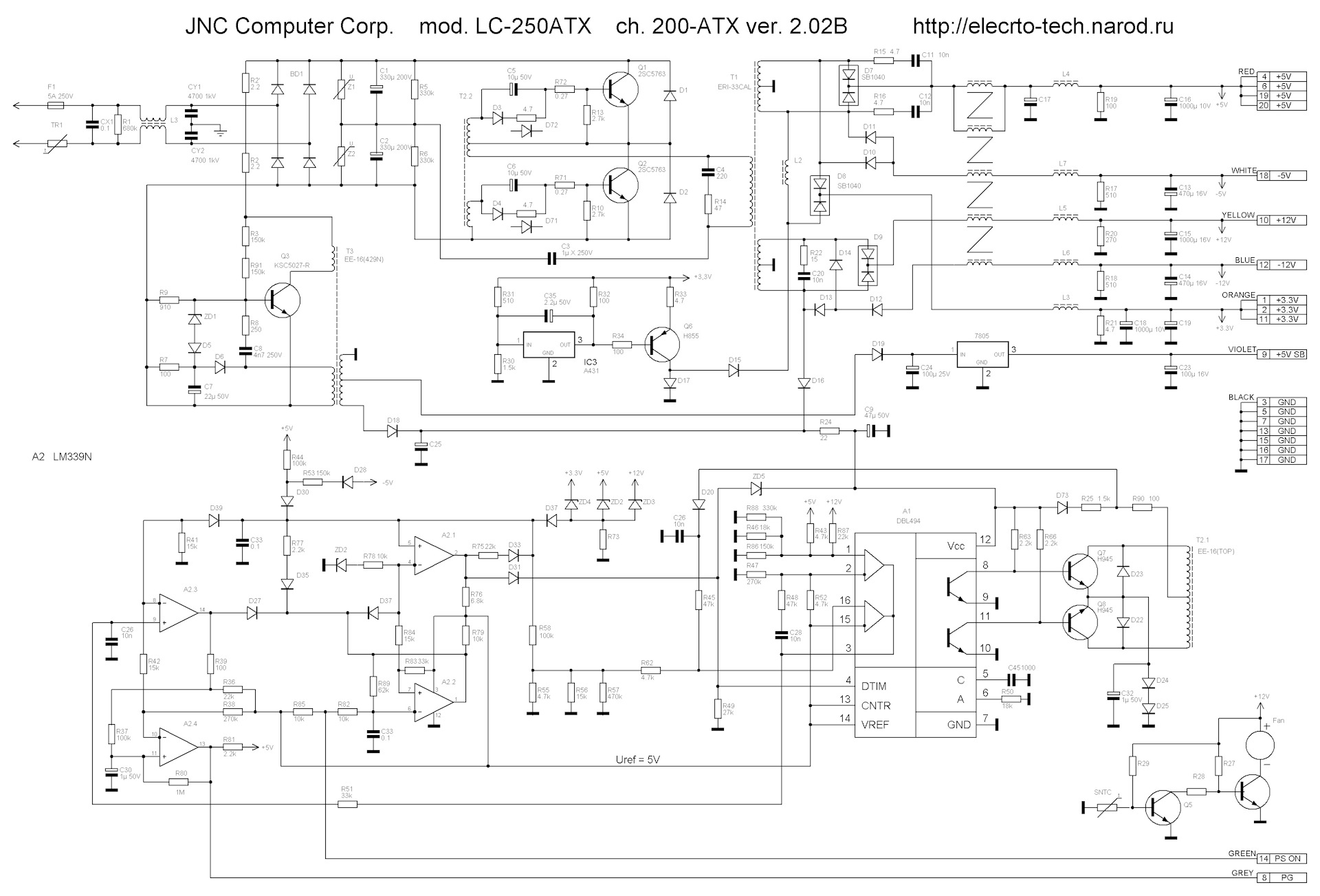 K pc800b схема принципиальная электрическая