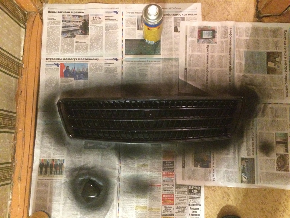 Покраска решетки радиатора — Toyota Chaser (100), 2 л, 1997 года ...