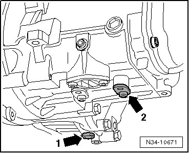 Сливная пробка на коробке и цапфы, рекомендуют сливать с трех точек — Volkswagen Passat Variant (B6)