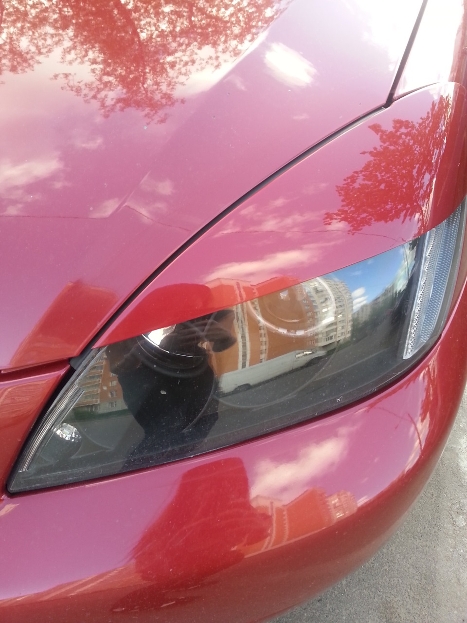 Реснички, спойлер и диски — Mitsubishi Lancer IX, 1,6 л, 2006 года ...