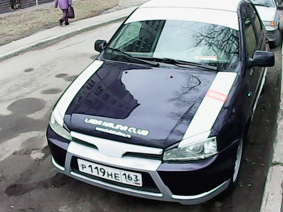 тюнинг Лора+ молдинги от ptbonus.ru/ — Lada Калина седан, 1,6 л, 2007 ...