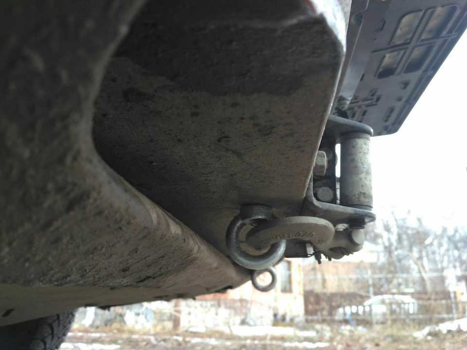 Крепление крюка для лебедки — Subaru Forester (SG), 2,5 л, 2003 года ...