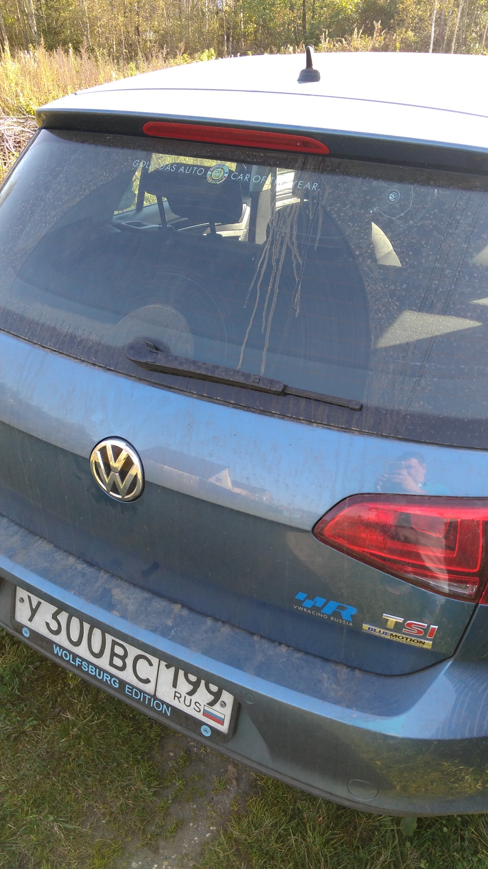 форсунка заднего стекла. — Volkswagen Golf Mk7, 1,4 л, 2013 года ...
