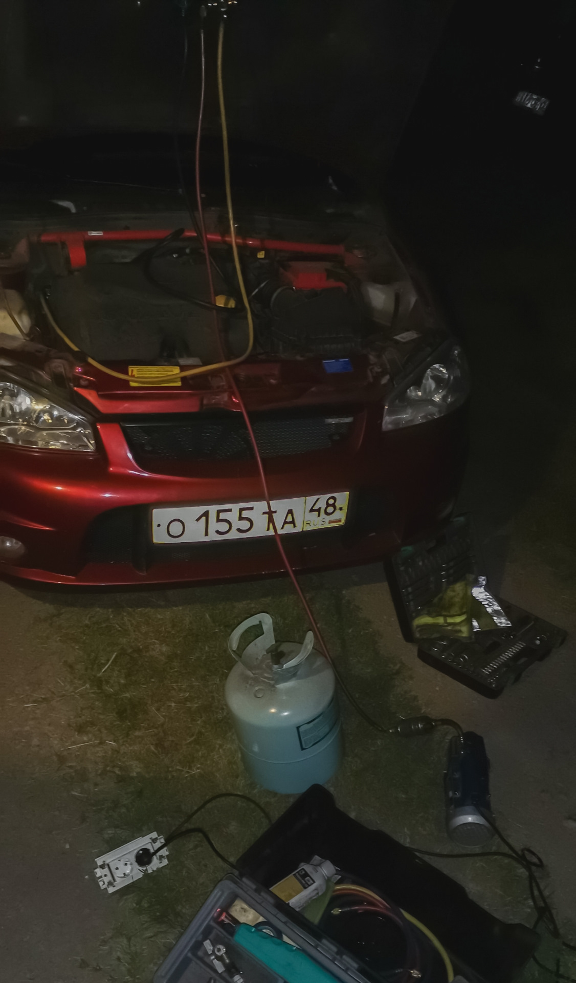 38. Радиатор кондиционера. — Lada Калина Спорт (1G), 1,6 л, 2012 года ...