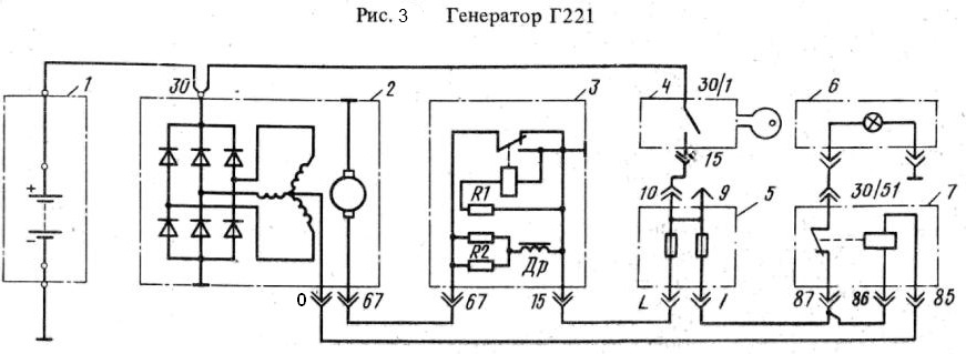 Г287б генератор схема подключения