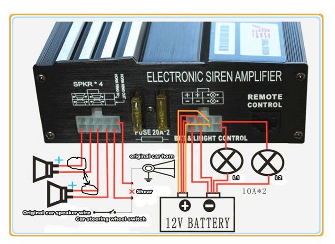 Electronic siren dw 120n схема подключения