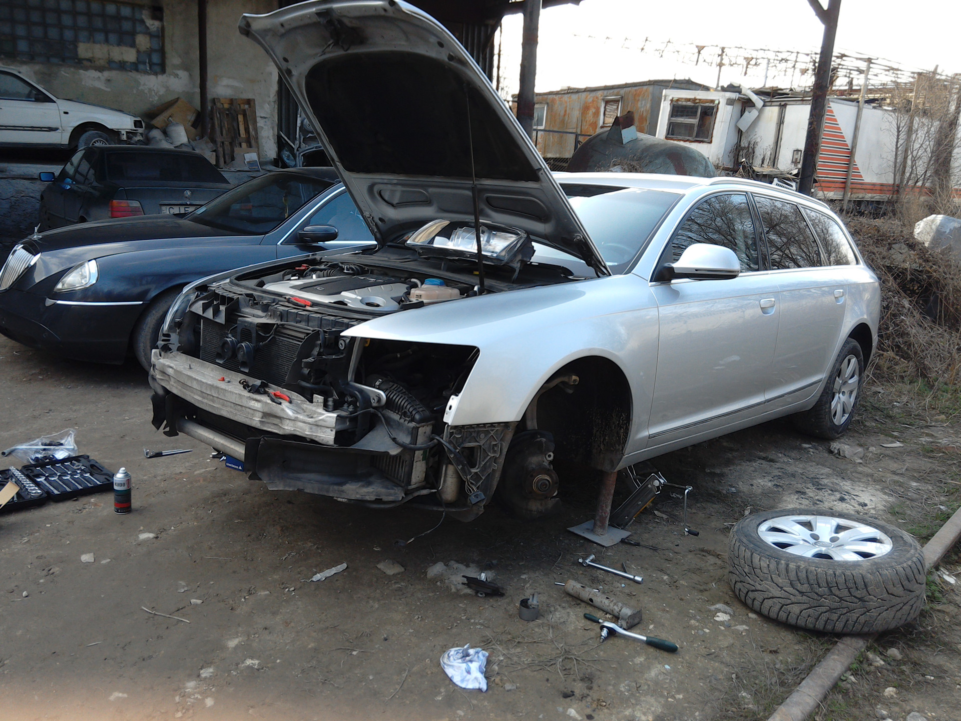 Покрасил бампер после ДТП и востановил цвет супортов. — Audi A6 (C6), 2 ...