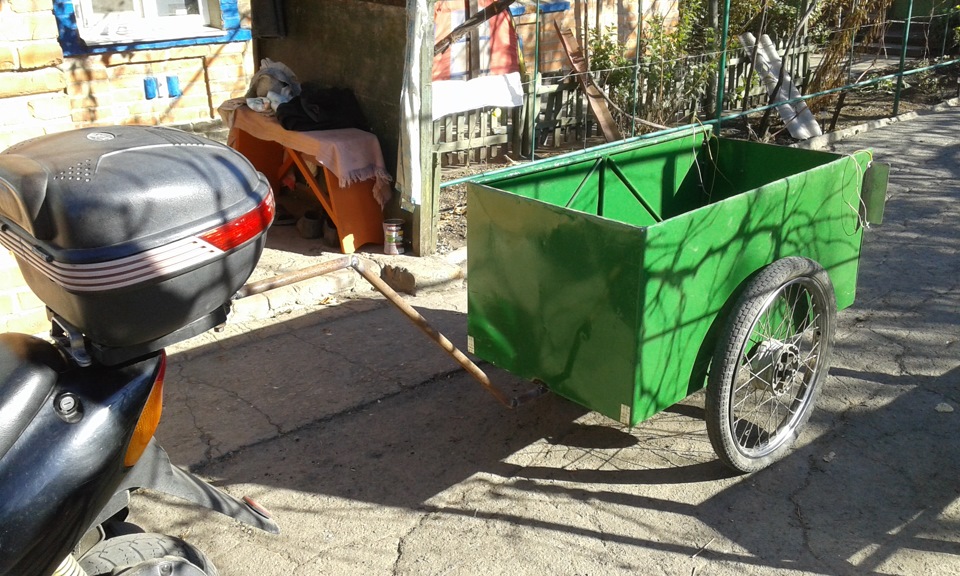 Прицеп на скутер своими руками фото чертежи