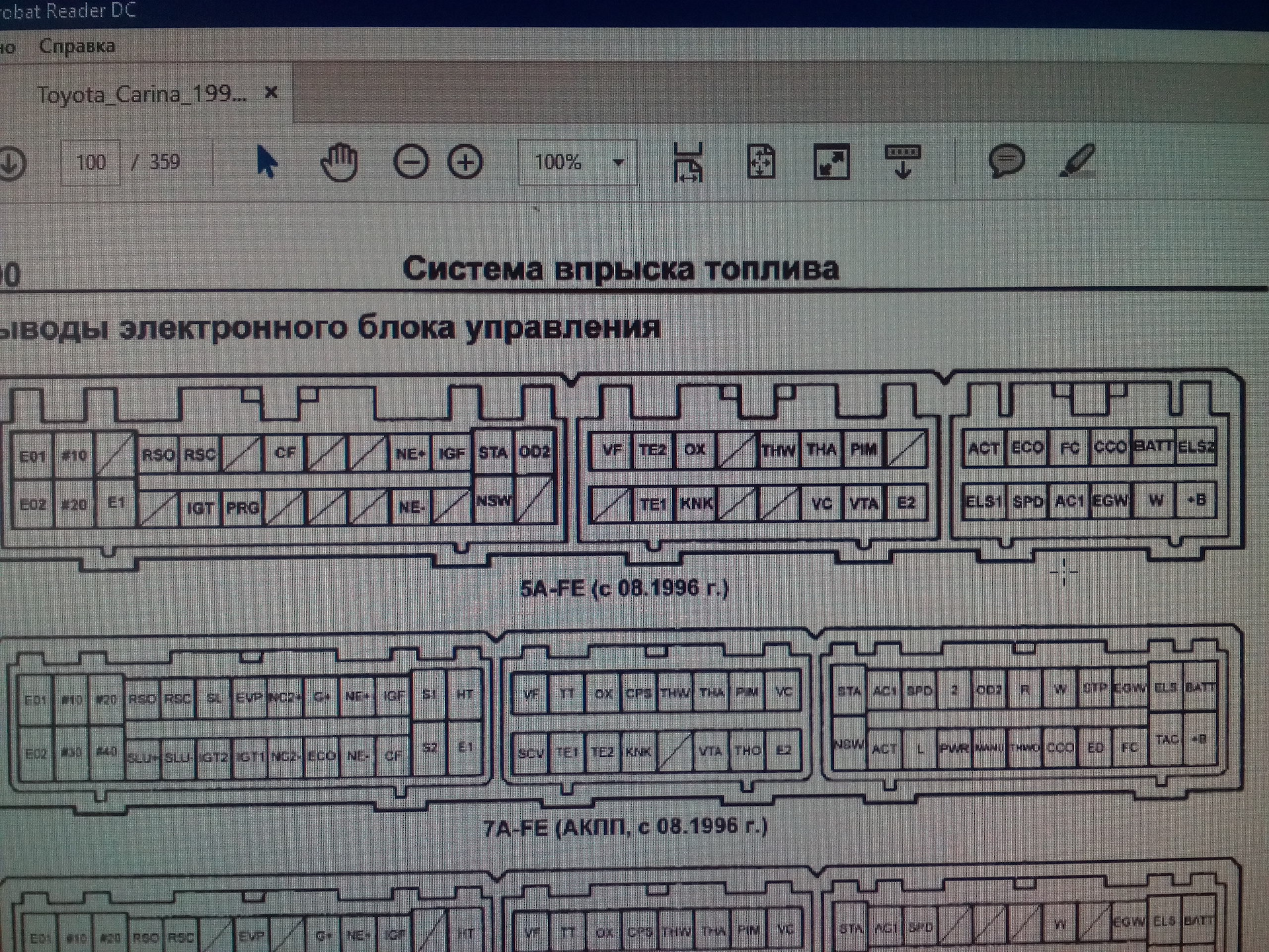 Схема климат контроля тойота
