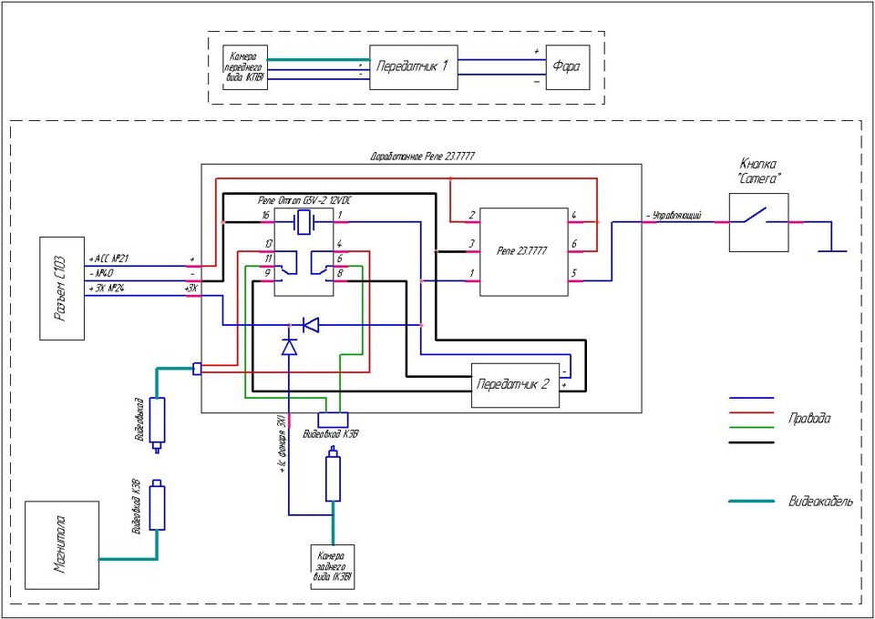 Схема подключения фронтальной камеры