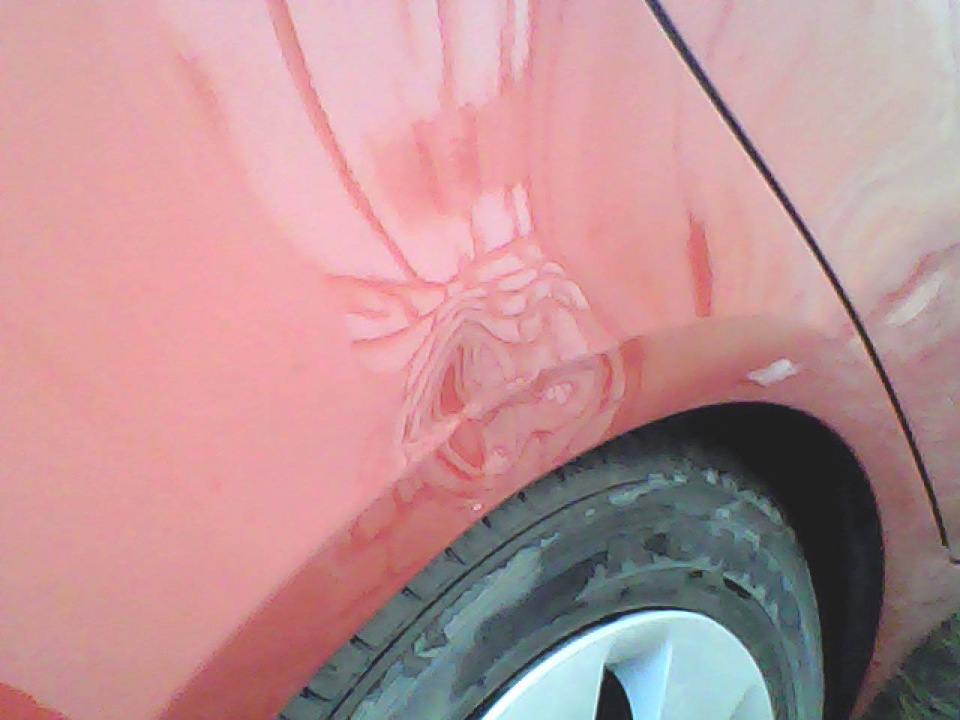 Удаление вмятины без покраски — KIA Rio (3G), 1,4 л, 2012 года | своими ...