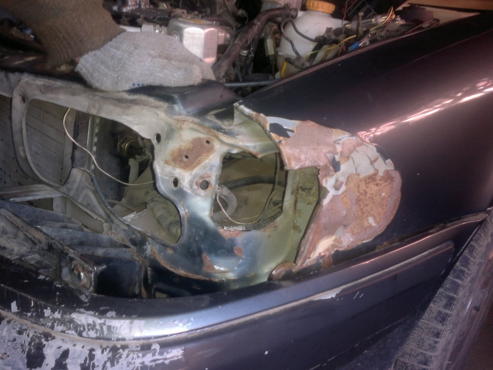 Выпрямление крыла своими руками — Daewoo Espero, 2 л, 1996 года ...