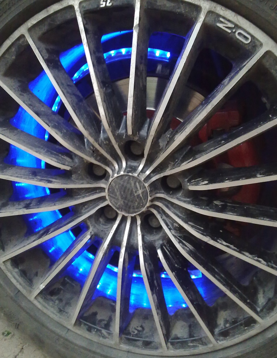 Подсветка дисков Часть2, покраска суппортов. — Nissan Qashqai (1G), 2 л ...