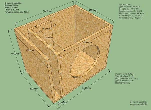 Короб для 75 гдн сабвуфер