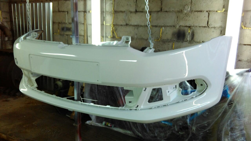 Красим бампер и продаём. — Volkswagen Polo Sedan, 1,6 л., 2012 года ...