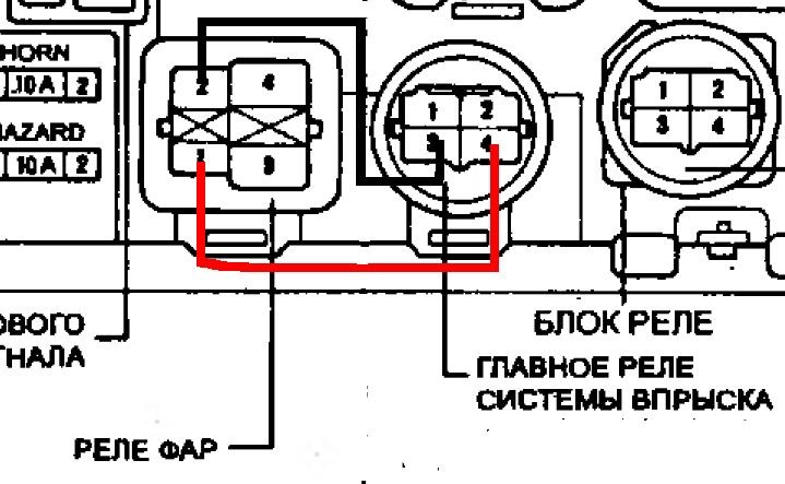 Как работает реле фар тойота